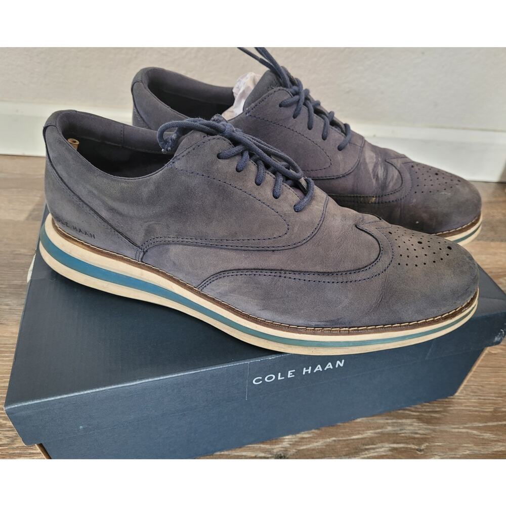Cole Haan Men's Original Grand Energyweave‎ Wingtip Oxford Blue Shoes 11